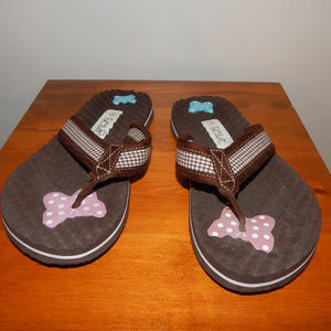 ECSA flip flops with butterfly inlays